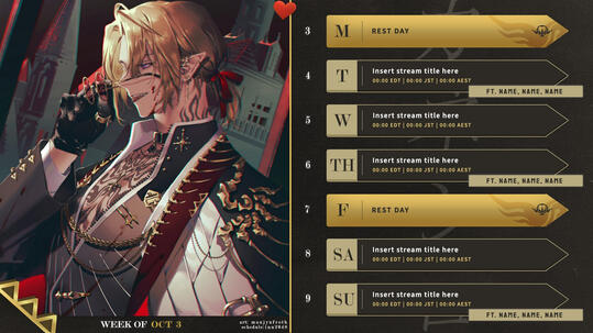 vtuber stream schedule layout nijisanji
